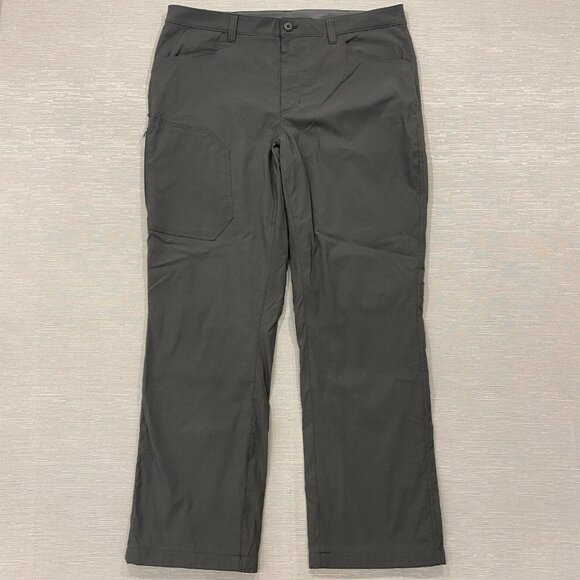 Eddie Bauer Fleece Lined Tech Pants Mens 38 x 32" Gray Water Repellent Insulated - Picture 1 of 14